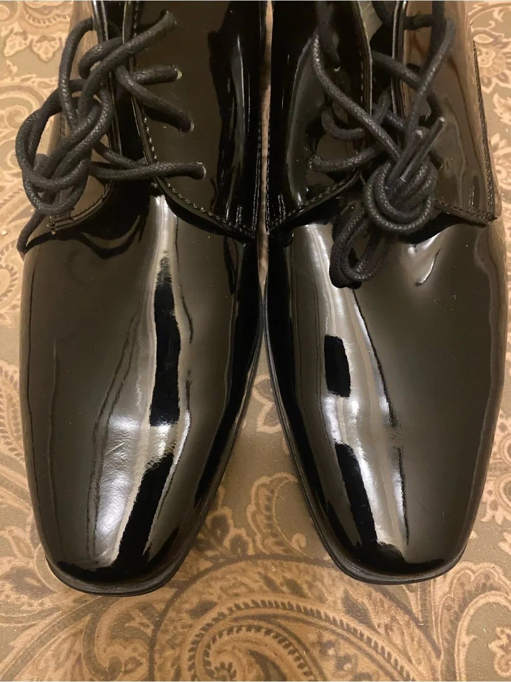 Calvin Klein Men's Black Patent Oxford Dress Shoes